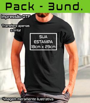 3 impressões DTF - 18cm x 29cm Filme PET com Poliamida 18cm x 29cm    Tinta Têxtil