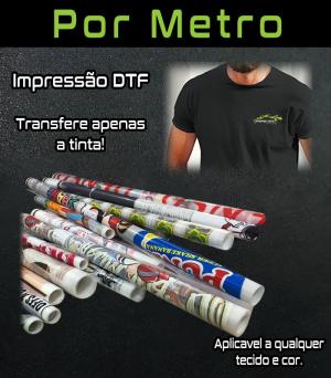 Impressões DTF - Metro Film PET com Poliamida 56cm x 100cm    Tinta Têxtil